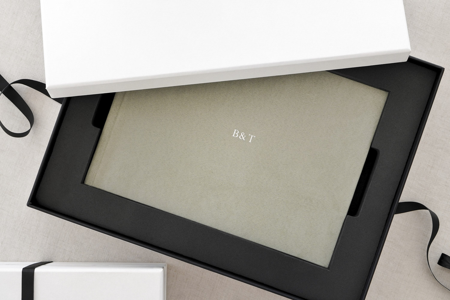 Wedding album in its case